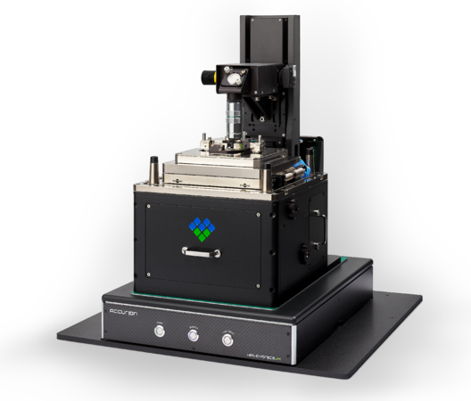 Park Systems Bruker JPK NanoWizardBioAFMand invertedmicroscopeon a Accurioni4 vibrationisolator, fully motorisedfortrouble-freemeasurementsin temperature-controlledenvironments, customDesign.