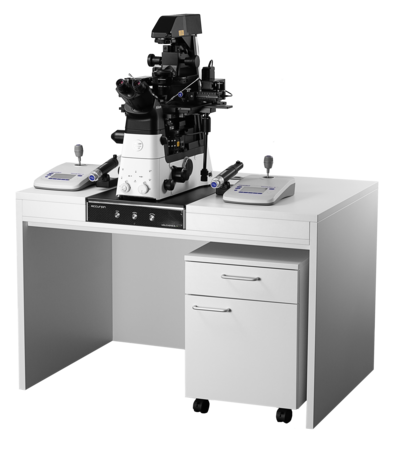 Park Systems Nikon Ti2 IVF Workstation, features stable design, medical-standard surface coating, and optional mobile cabinet.